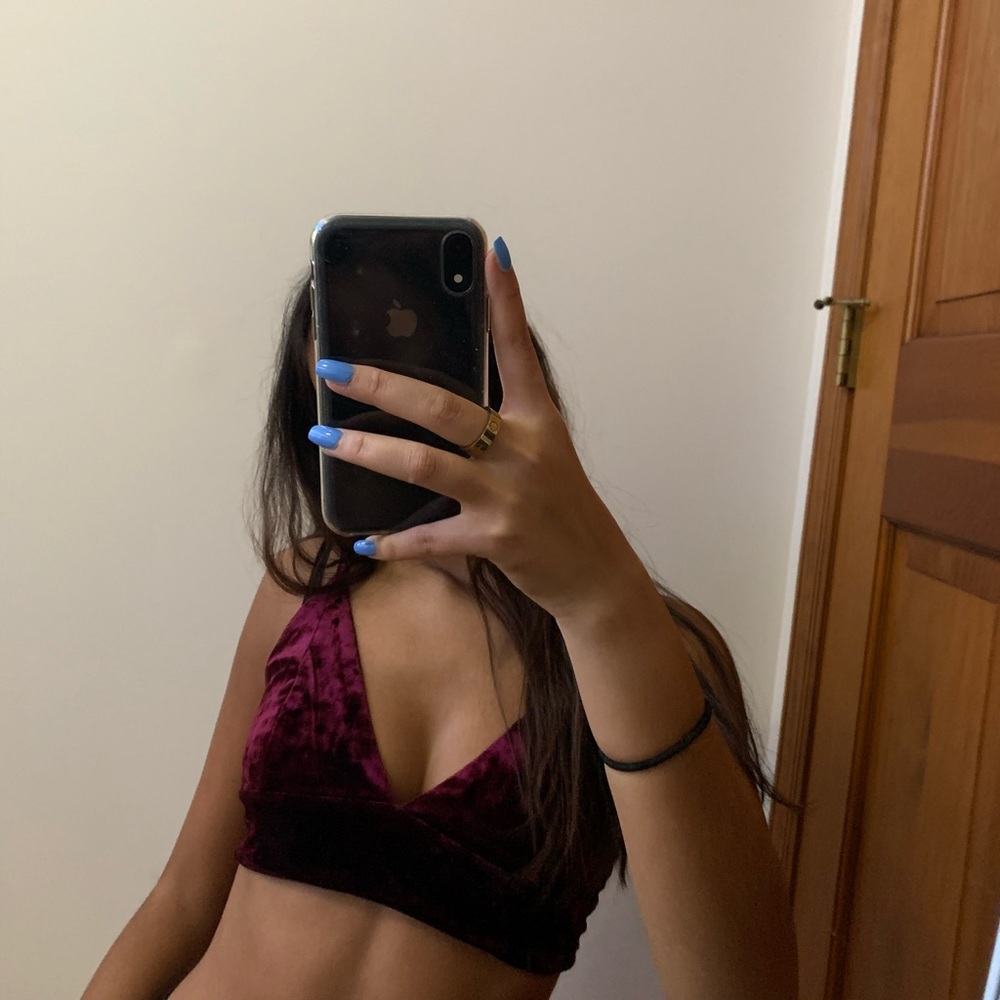 Forever 21 velvet crop top